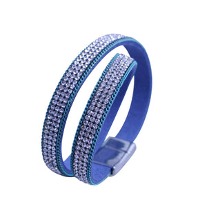 Bracelet Slender double wrap crystal 667B-48