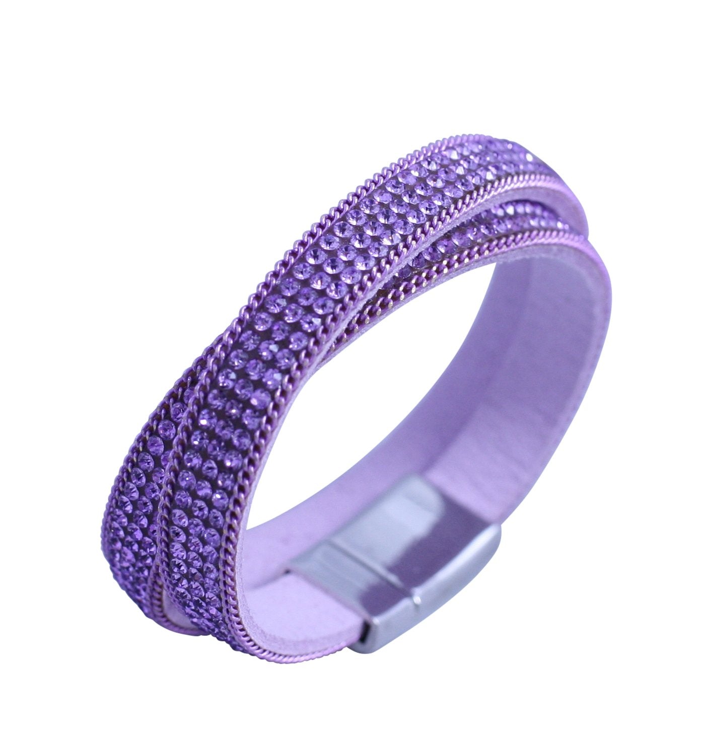 Bracelet Slender double wrap crystal 667B-48