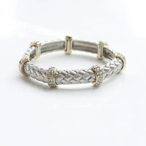 Two Toned Stretch Bracelet