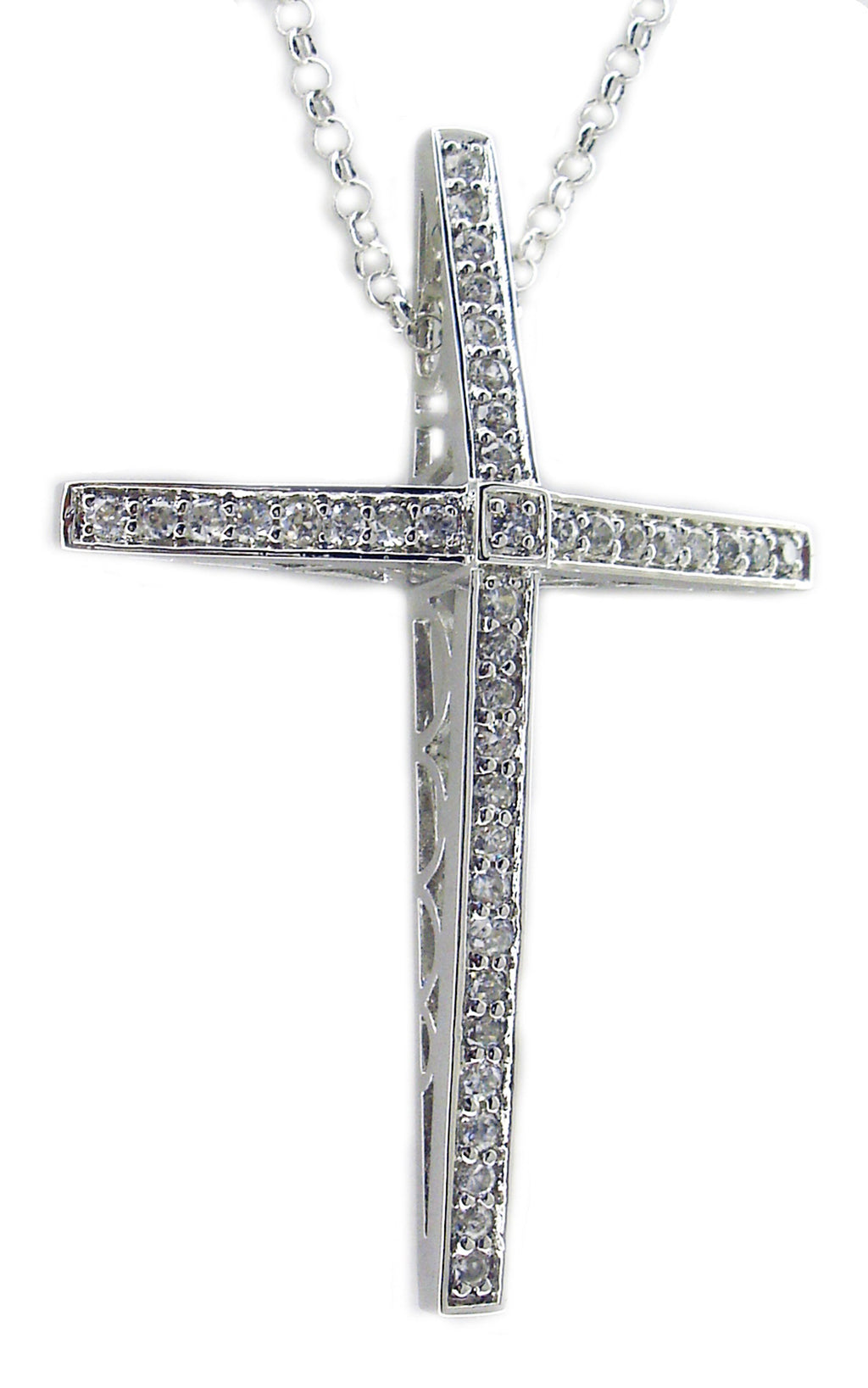 pendant 3mm Cz Cross S/S  ITP2067