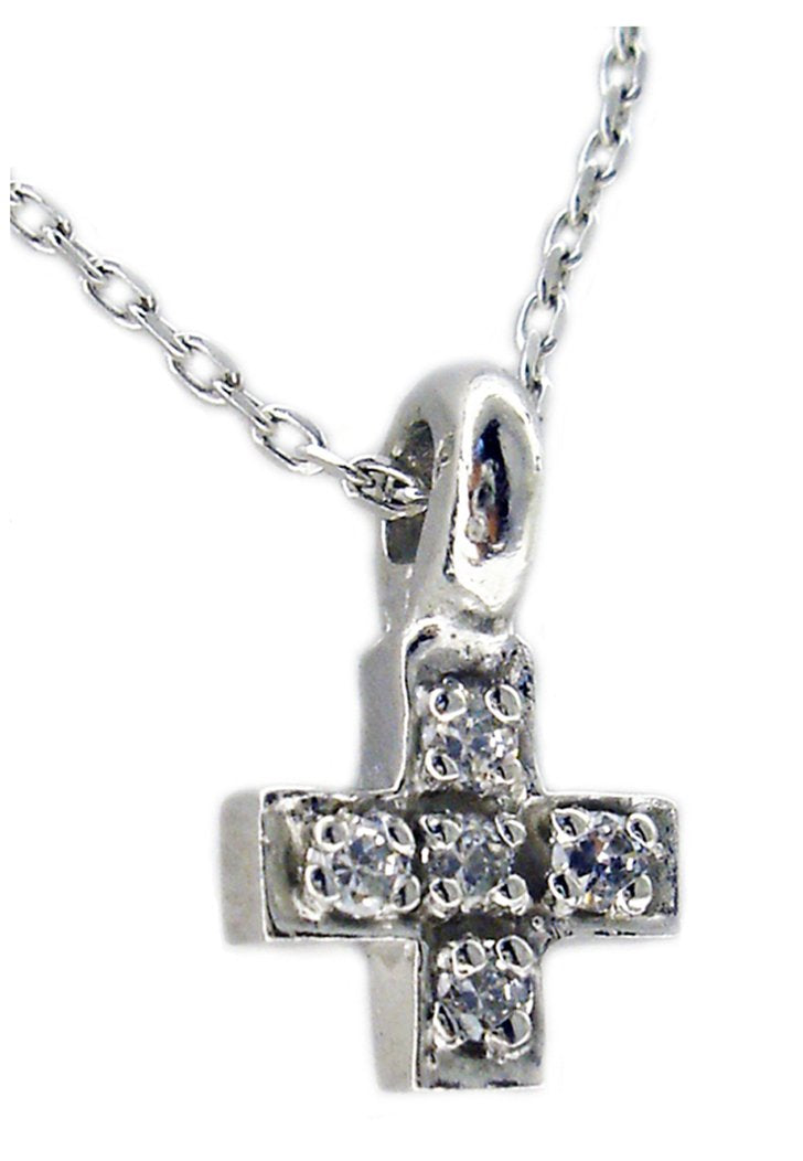 pendant Pave Cross Cz S/S LNKC3