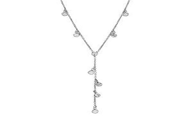 STERLING SILVER ZIRCONITE Y SHAPE CABLE CHAIN NECKLACE