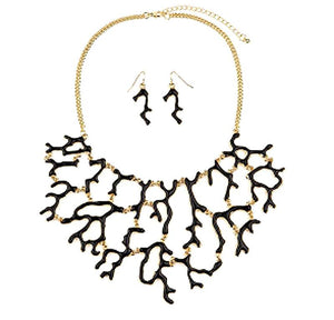 Necklace pendant set  Coral Reef Enamel necklace  622S0939