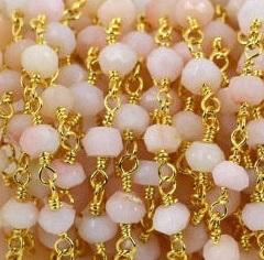 Neklace Baroque genuine pearl on 16" strand of Gold Field Rosary. 678Nx30