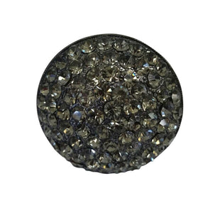 Ring Black Diamond Crystal Pave Jumbo Dome Stretch  622R0154