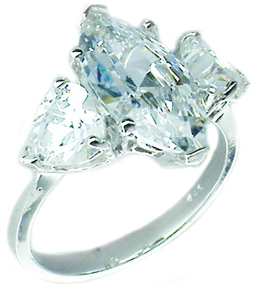 Ring Marque Center Cz Sterling silver Ring RP904