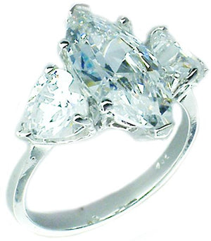 Ring Marque Center Cz Sterling silver Ring RP904