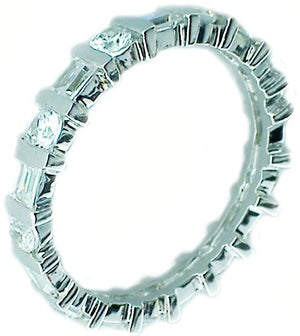 Zirconite Cubic Zirconia Stackable Sterling Sterling Silver Ring