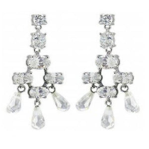 Earrings  Cubic zirconia Chandelier Sterling silver  STE221