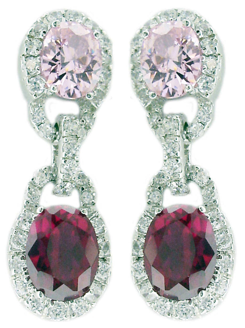 Earrings Oval CZ Sterling Silver earrings. STE223