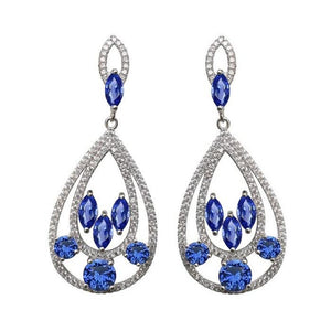 Earrings Elegant Style Couture  Marquise&Rounds "Door knocker. STE-9788