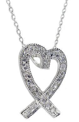 Pendant HEART  CUBIC ZIRCONIA  Sterling SilverSTP 139