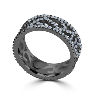 Ring Cubic Zirconia Sterling  silver  Eternity band STR-0266