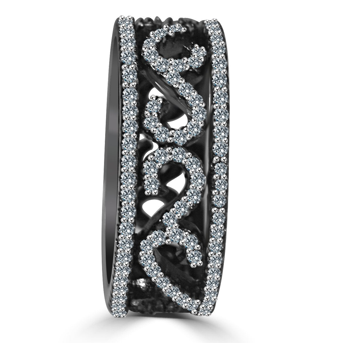 Ring Cubic Zirconia Sterling  silver  Eternity band STR-0266