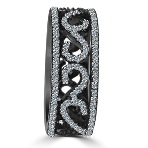 Ring Cubic Zirconia Sterling  silver  Eternity band STR-0266