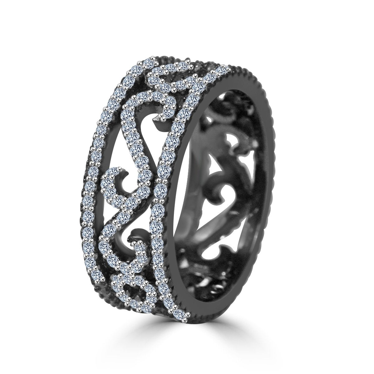 Ring Cubic Zirconia Sterling  silver  Eternity band STR-0266