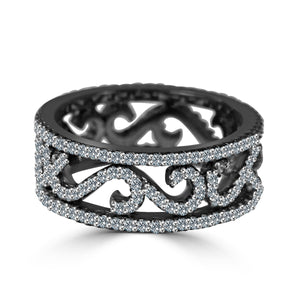 Ring Cubic Zirconia Sterling  silver  Eternity band STR-0266