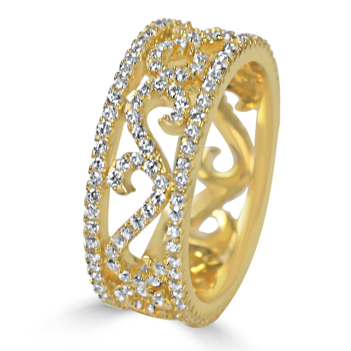 Ring Cubic Zirconia Sterling  silver  Eternity band STR-0266