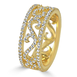 Ring Cubic Zirconia Sterling  silver  Eternity band STR-0266