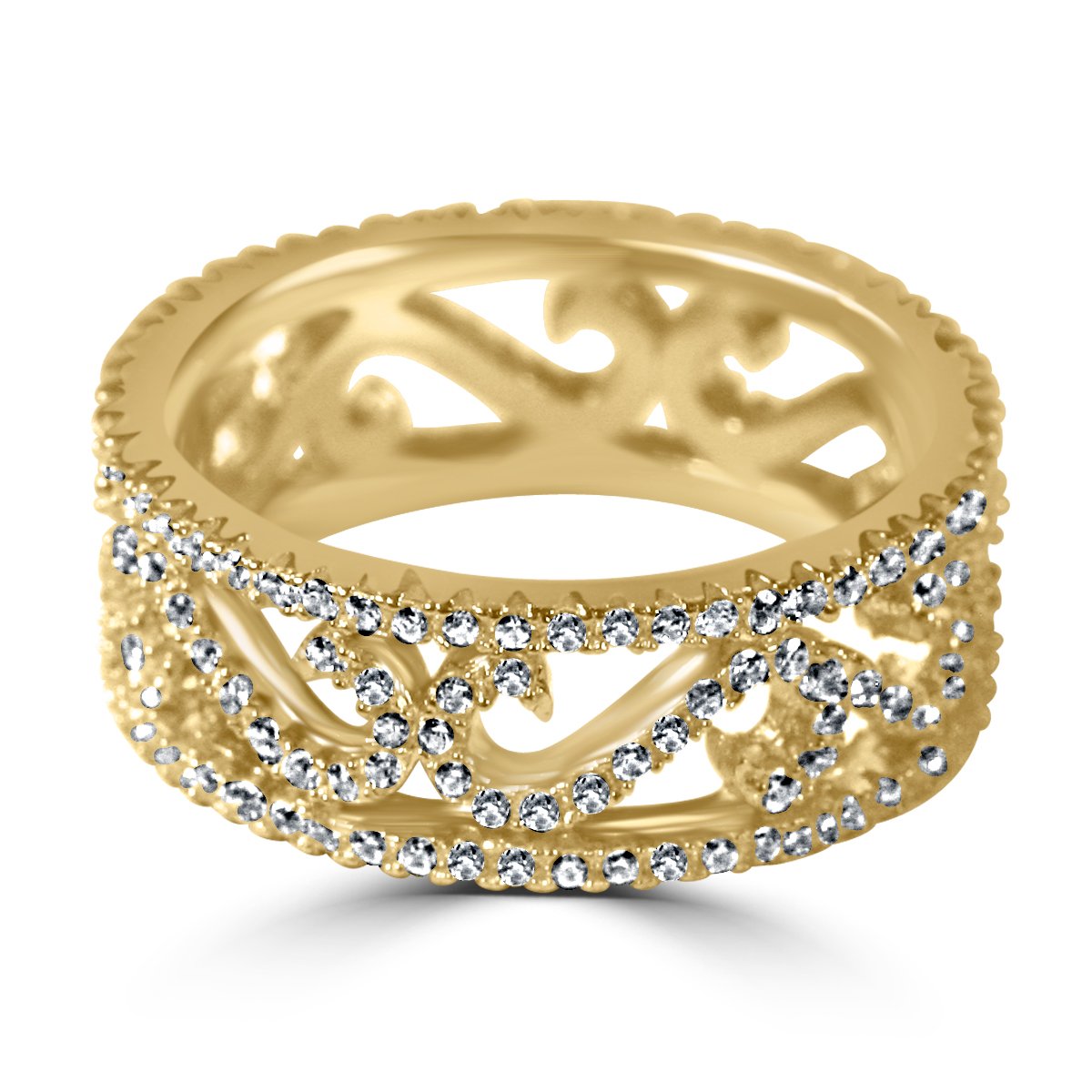 Ring Cubic Zirconia Sterling  silver  Eternity band STR-0266