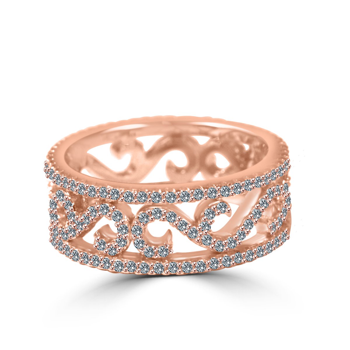 Ring Cubic Zirconia Sterling  silver  Eternity band STR-0266