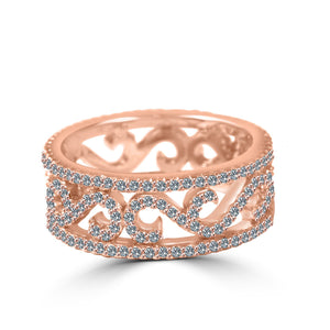 Ring Cubic Zirconia Sterling  silver  Eternity band STR-0266
