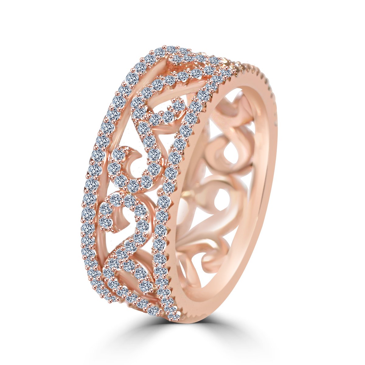 Ring Cubic Zirconia Sterling  silver  Eternity band STR-0266