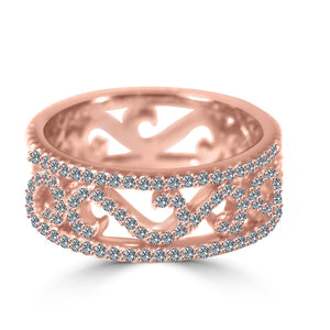 Ring Cubic Zirconia Sterling  silver  Eternity band STR-0266