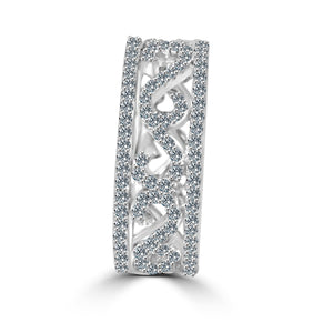 Ring Cubic Zirconia Sterling  silver  Eternity band STR-0266