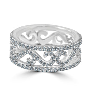 Ring Cubic Zirconia Sterling  silver  Eternity band STR-0266