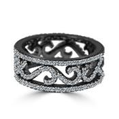 Ring Cubic Zirconia Sterling  silver  Eternity band STR-0266