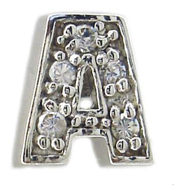 The zirconmania Earrings Alphabetic Mini Pave Block Letter S/S TE6338 charm features sparkling clear rhinestones, adding shine and elegance to your earring collection.