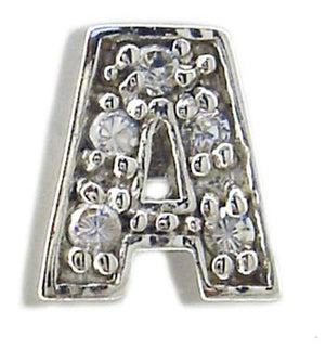 The zirconmania Earrings Alphabetic Mini Pave Block Letter S/S TE6338 charm features sparkling clear rhinestones, adding shine and elegance to your earring collection.