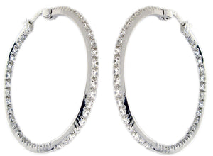 Earrings Double Vision Cz  Hoop S/S TE5426