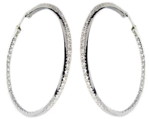 Earrings Double Vision Cz Hoop S/S. TE5444