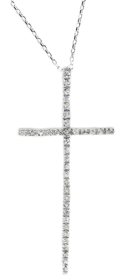 pendant Pave Cz Cross S/S TP6565