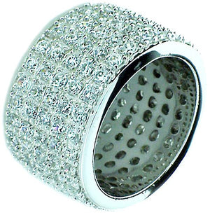 Five Row Cz Sterling silver Ring