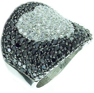 Ring pave Heart  Sterling silver TR91290