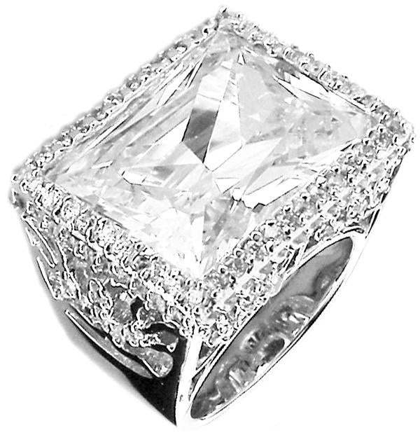 Ring EMERALD CZ Sterling silver Ring TR91373