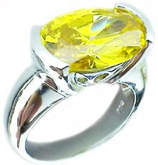 Ring Cubic Zirconia and Diamond Stimulant Sterling silver Ring TR9478