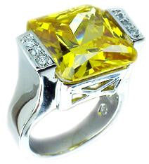 Ring Square Cz Sterling silver   TR9567