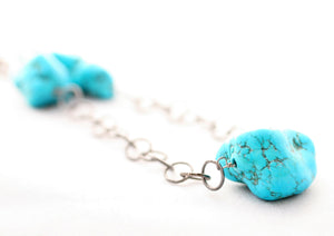 Handcrafted 30'' Round Hoop Five Station Necklace 543X5