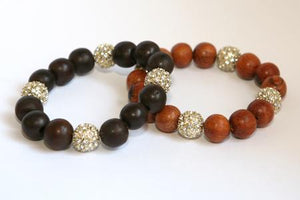 Natural Wood Beads Stretch Bracelet