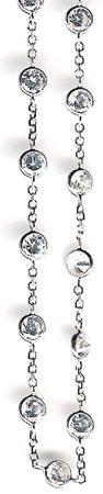 Rhodium ElectroPlated Cubic Necklace