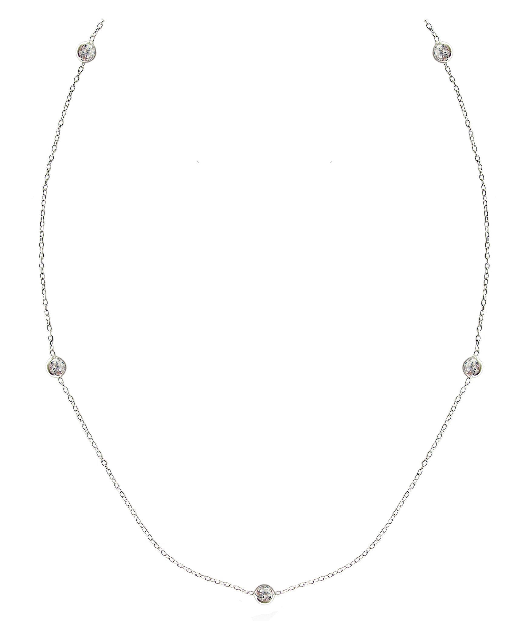 Zirconite by the cubic inch necklace sterling silver