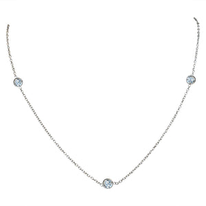Zirconite by the cubic inch necklace sterling silver