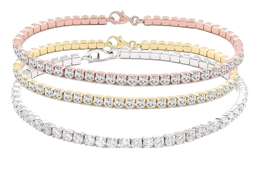 TENNIS Bracelet  3MM  ROUND CZ S/S . 715B300