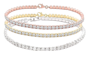 TENNIS Bracelet  3MM  ROUND CZ S/S . 715B300